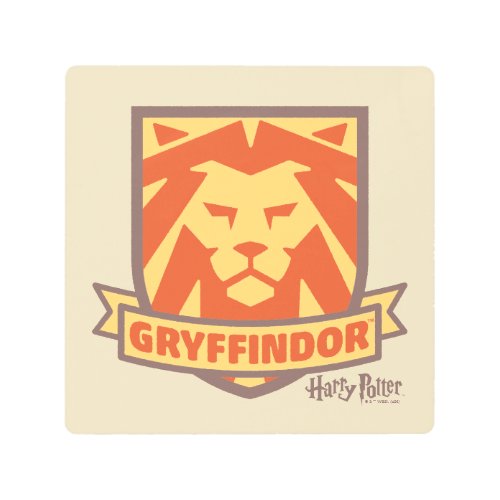 HARRY POTTER  Summer Magic GRYFFINDOR Crest Metal Print