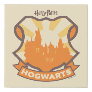 HARRY POTTER™   Summer Magic HOGWARTS™ Crest Faux Canvas Print