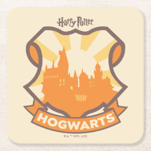 HARRY POTTER™   Summer Magic HOGWARTS™ Crest Square Paper Coaster