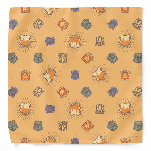 HARRY POTTER™ | Summer Magic HOGWARTS™ Pattern Bandana (Front)