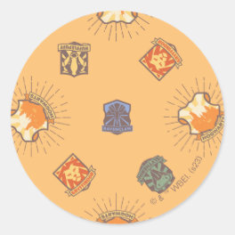 HARRY POTTER™ Summer Magic HOGWARTS™ Pattern Classic Round Sticker
