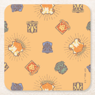 HARRY POTTER™   Summer Magic HOGWARTS™ Pattern Square Paper Coaster