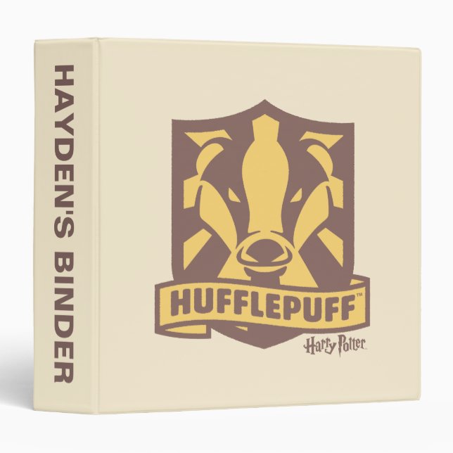 HARRY POTTER™ | Summer Magic HUFFLEPUFF™ Crest 3 Ring Binder (Front/Spine)