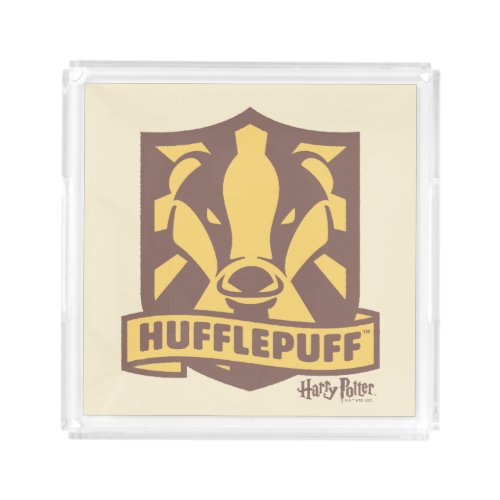 HARRY POTTER  Summer Magic HUFFLEPUFF Crest Acrylic Tray