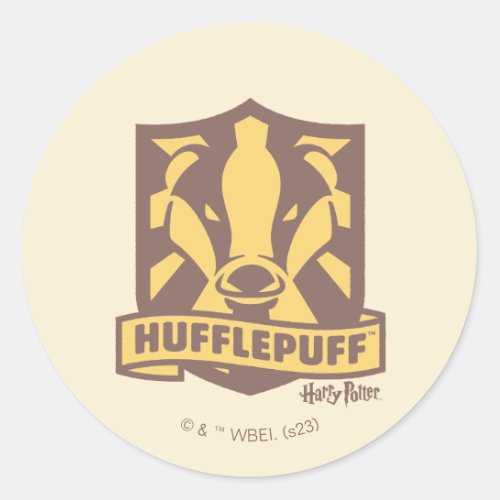 HARRY POTTER  Summer Magic HUFFLEPUFF Crest Classic Round Sticker