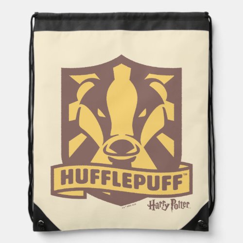 HARRY POTTER  Summer Magic HUFFLEPUFF Crest Drawstring Bag