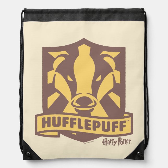 HARRY POTTER™ | Summer Magic HUFFLEPUFF™ Crest Drawstring Bag (Front)