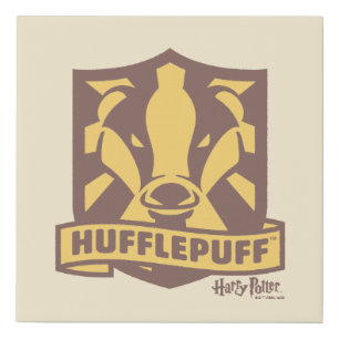 HARRY POTTER™   Summer Magic HUFFLEPUFF™ Crest Faux Canvas Print