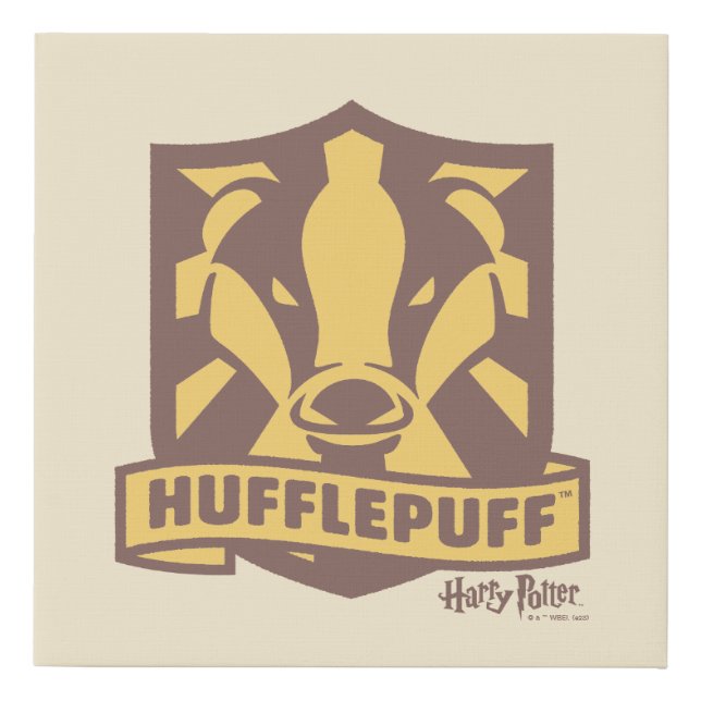 HARRY POTTER™ | Summer Magic HUFFLEPUFF™ Crest Faux Canvas Print (Front)