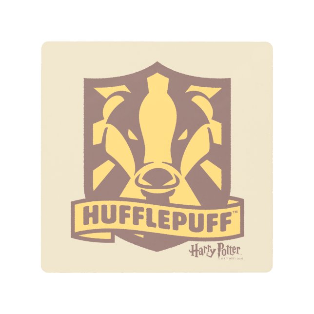 HARRY POTTER™ | Summer Magic HUFFLEPUFF™ Crest Metal Print (Front)