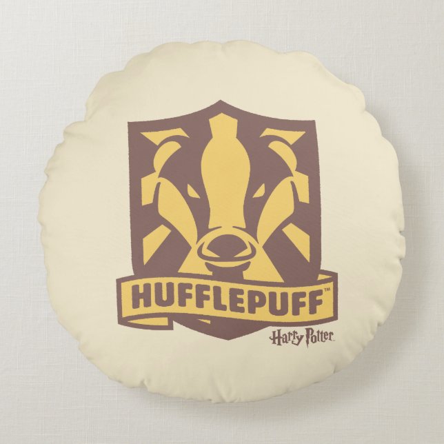 HARRY POTTER™ | Summer Magic HUFFLEPUFF™ Crest Round Pillow (Front)
