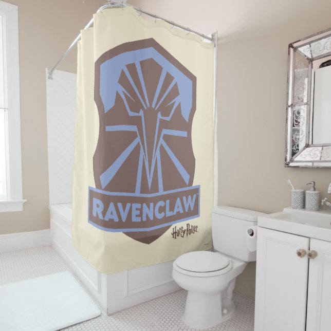HARRY POTTER™ | Summer Magic RAVENCLAW™ Crest Shower Curtain (In Situ)