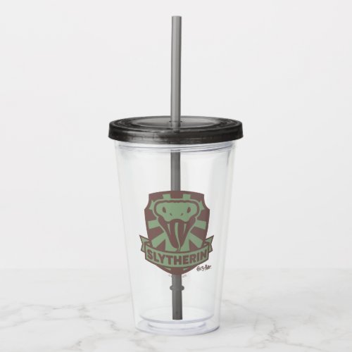 HARRY POTTER  Summer Magic SLYTHERIN Crest Acrylic Tumbler