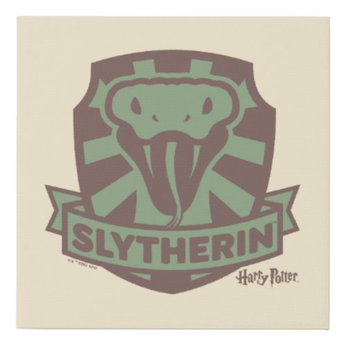 HARRY POTTER  Summer Magic SLYTHERIN Crest Faux Canvas Print