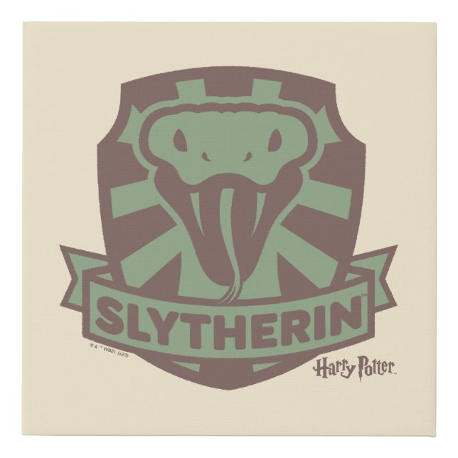 HARRY POTTER™ | Summer Magic SLYTHERIN™ Crest Faux Canvas Print (Front)