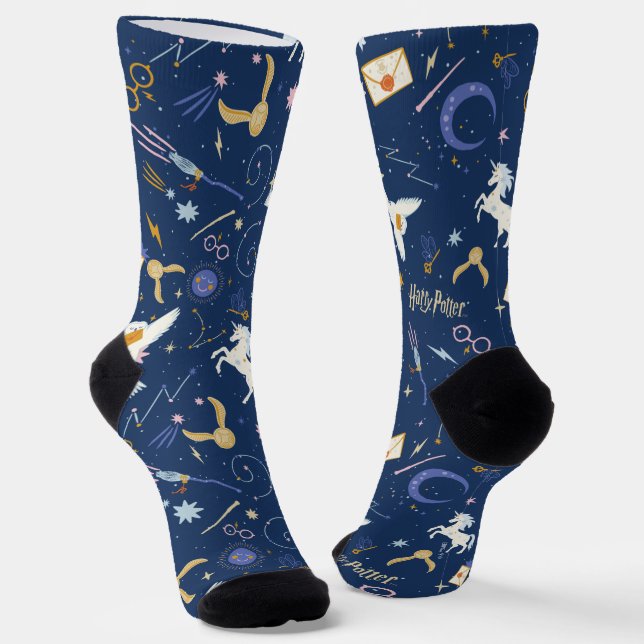 HARRY POTTER™ Summer Solstice Icon Pattern Socks (Angled)
