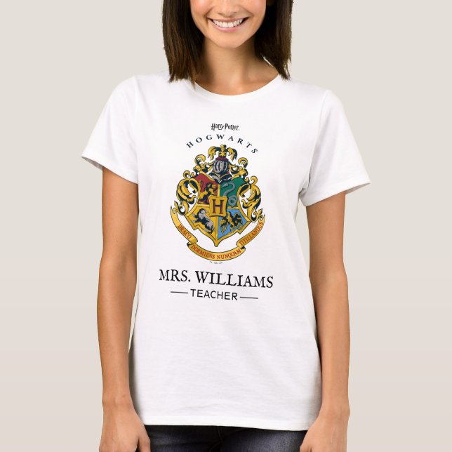 Harry Potter Teacher | Hogwarts Crest - Full Color T-Shirt (Front)