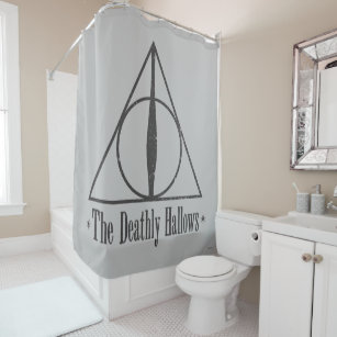 Harry Potter   The Deathly Hallows Emblem Shower Curtain
