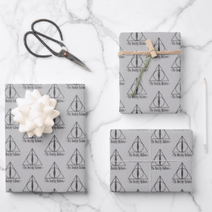 Harry Potter   The Deathly Hallows Emblem Wrapping Paper Sheets