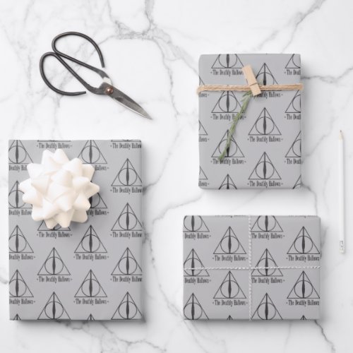 Harry Potter  The Deathly Hallows Emblem Wrapping Paper Sheets