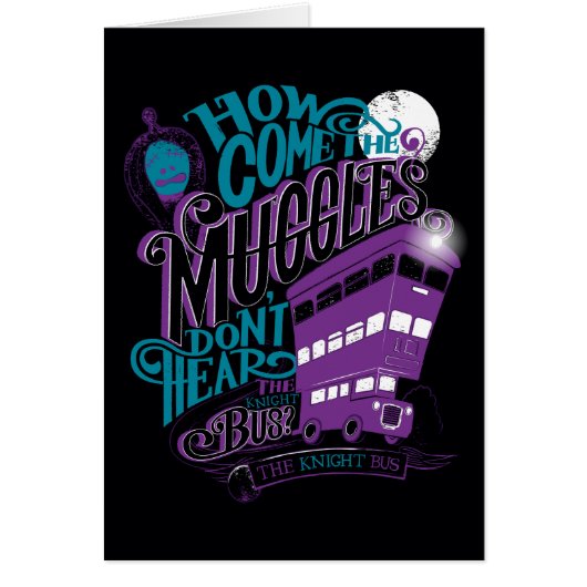 Harry Potter | The Knight Bus Typography Graphic Cards (Front)