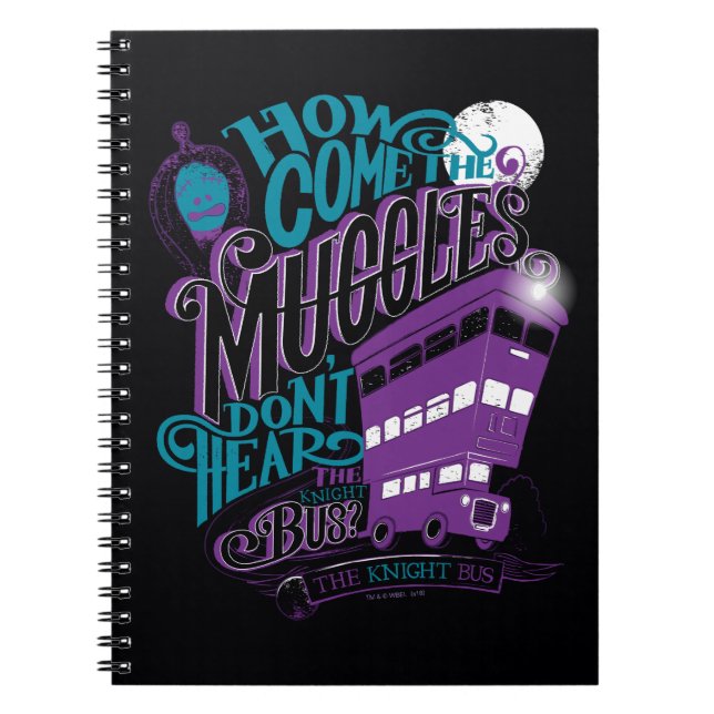 Harry Potter | The Knight Bus Typography Graphic Notebook (Front)