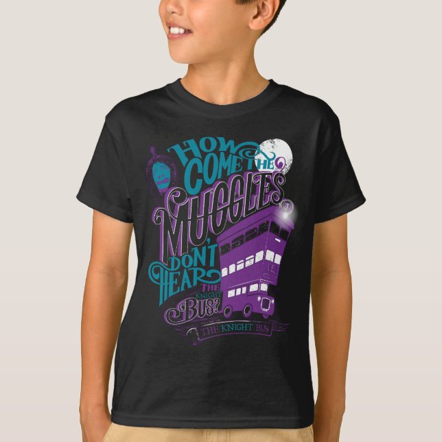 Harry Potter | The Knight Bus Typography Graphic T-Shirt (Front)