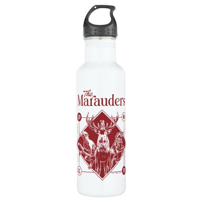 HARRY POTTER™ The Marauders Animagus Graphic Stainless Steel Water Bottle (Front)