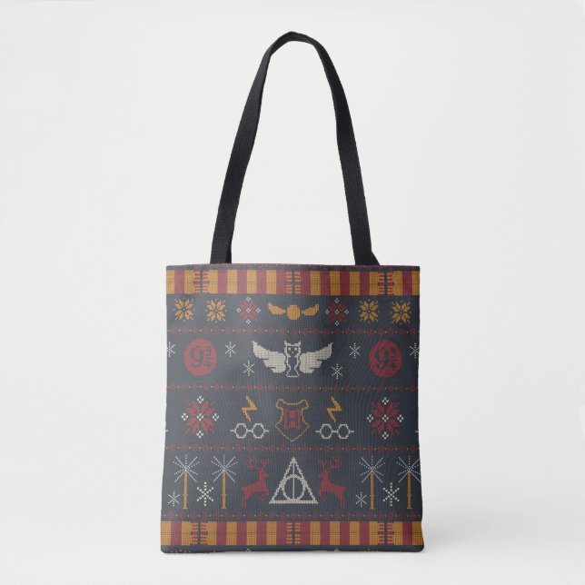 HARRY POTTER™ Themed Cross-Stitch Pattern Tote Bag (Front)