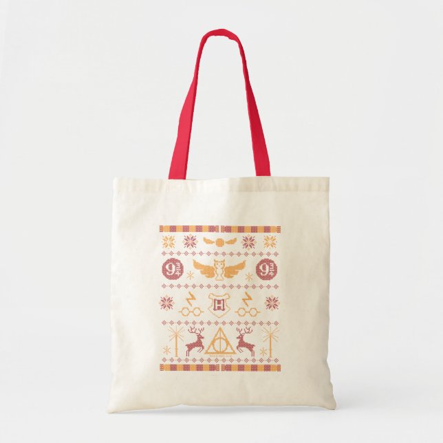 HARRY POTTER™ Themed Cross-Stitch Pattern Tote Bag (Front)