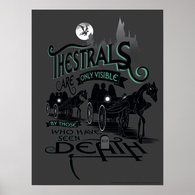 Harry Potter | Thestrals Typography Graphic Poster (Front)