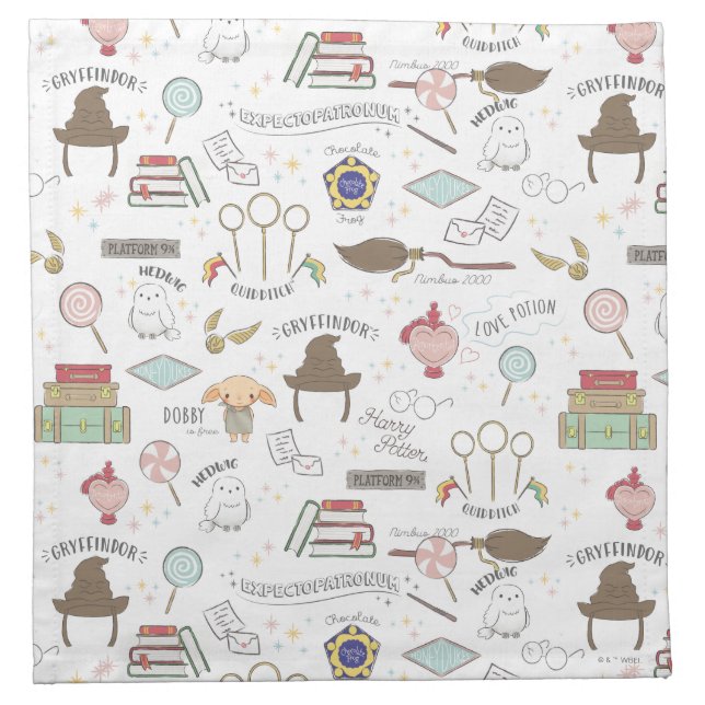 HARRY POTTER™ Tiny Magic Pattern Cloth Napkin (Front)