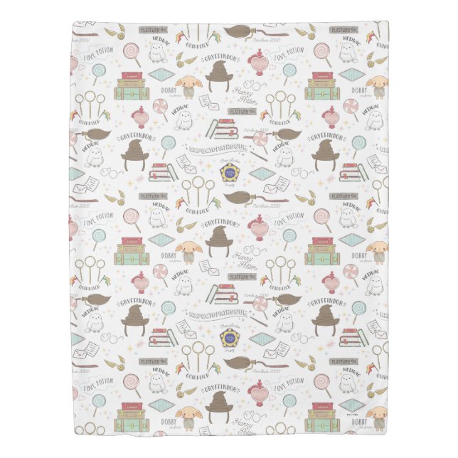 HARRY POTTER™ Tiny Magic Pattern Duvet Cover (Front)