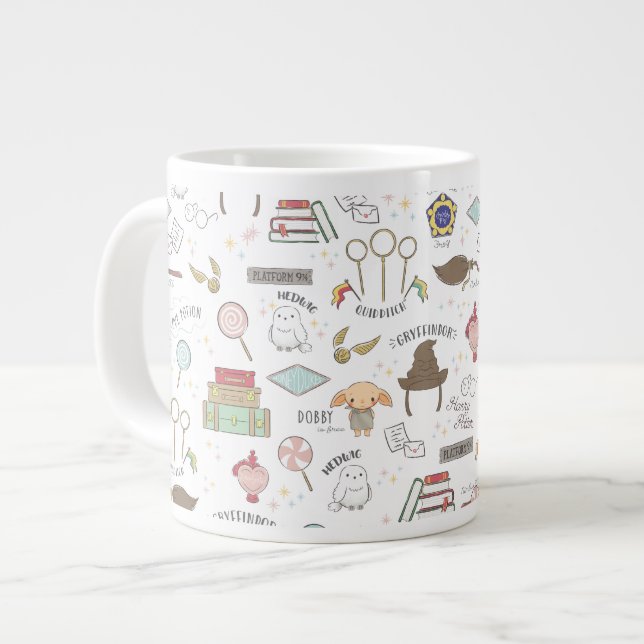 HARRY POTTER™ Tiny Magic Pattern Giant Coffee Mug (Front Left)
