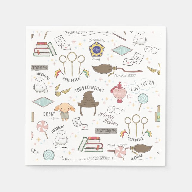 HARRY POTTER™ Tiny Magic Pattern Napkins (Front)
