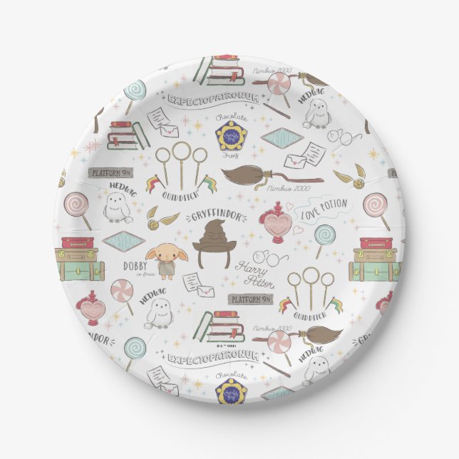 HARRY POTTER™ Tiny Magic Pattern Paper Plates (Front)
