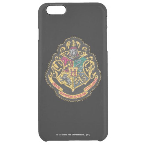 Harry Potter  Vintage Hogwarts Crest Clear iPhone 6 Plus Case