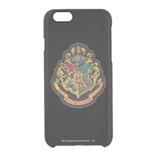 Harry Potter  Vintage Hogwarts Crest Clear iPhone 66S Case