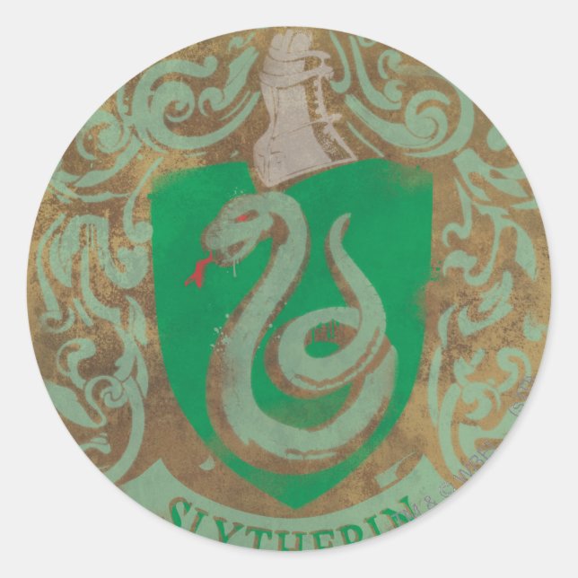 Harry Potter | Vintage Slytherin Classic Round Sticker (Front)