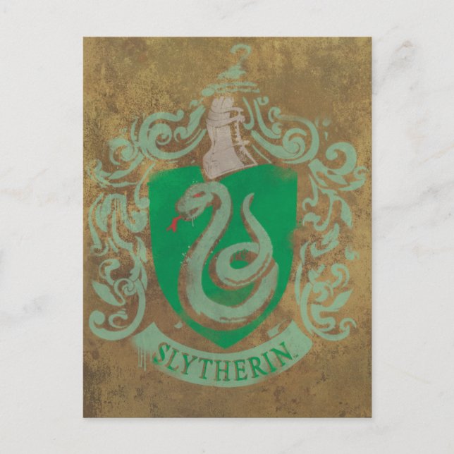 Harry Potter | Vintage Slytherin Postcard (Front)