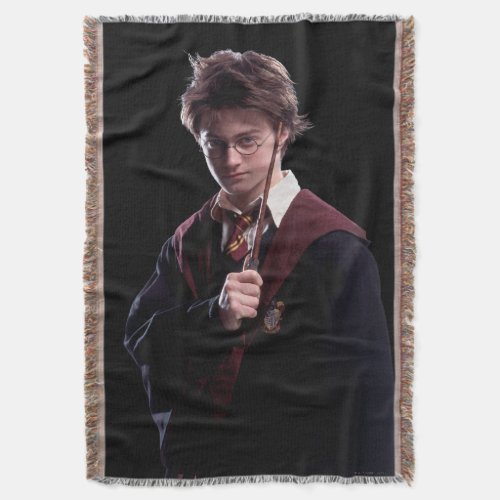 Harry Potter Wand Raised Throw Blanket