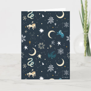 Harry Potter Winter Constellation Pattern Holiday Card