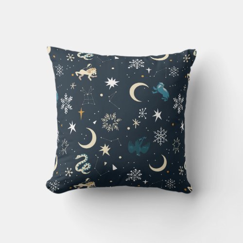 Harry Potter  Winter Constellation Pattern Throw Pillow