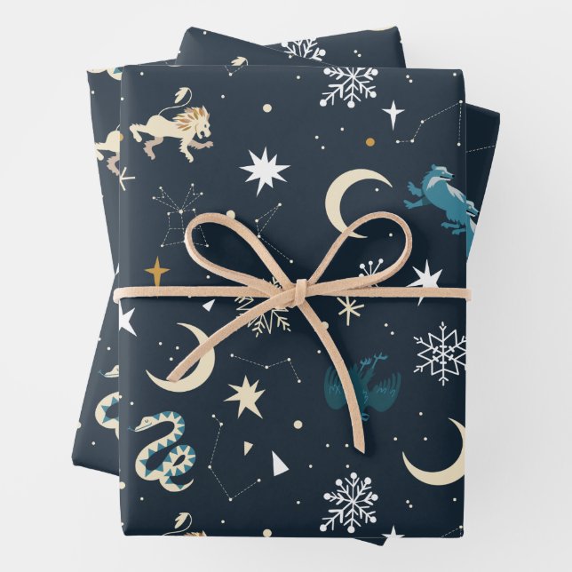 Harry Potter | Winter Constellation Pattern Wrapping Paper Sheets (In situ)