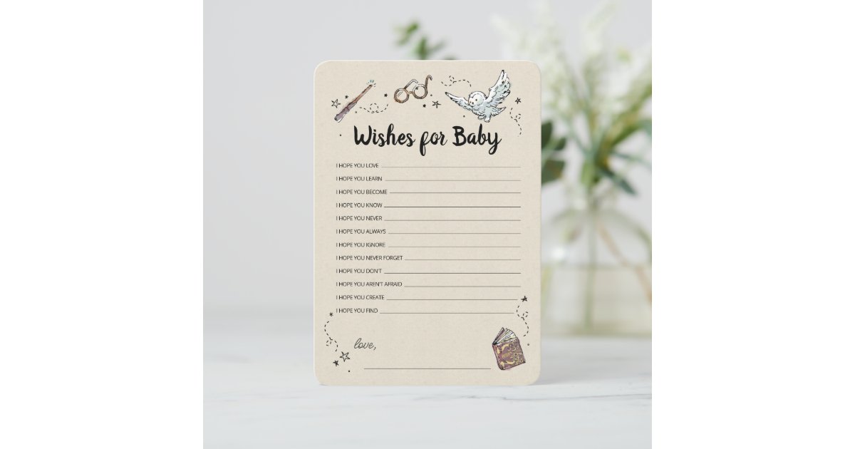 Harry Potter - Wishes for Baby Invitation | Zazzle