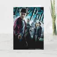Harry Potter With Dumbledore Ron and Hermione 1 Card