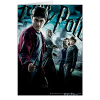 Harry Potter With Dumbledore Ron and Hermione 1 Card