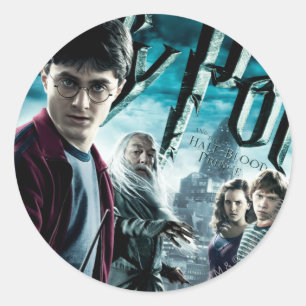 Harry Potter With Dumbledore Ron and Hermione 1 Classic Round Sticker