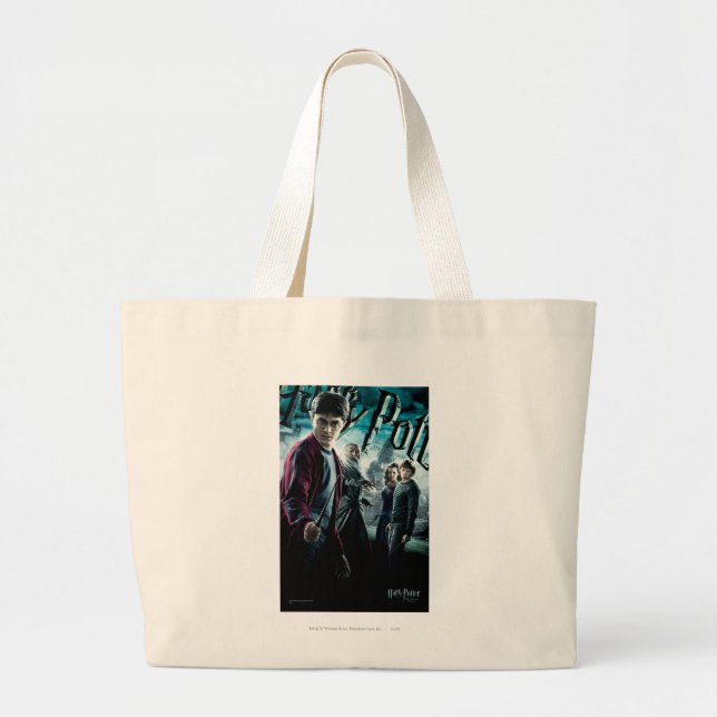 Harry Potter With Dumbledore Ron and Hermione 1 Large Tote Bag (Front)