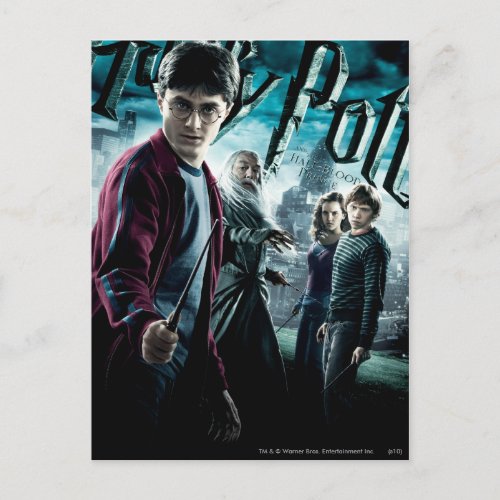 Harry Potter With Dumbledore Ron and Hermione 1 Postcard